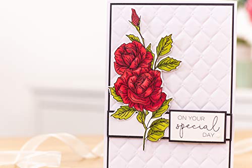 Crafters Companion Floral Decoupage Clear Acrylic Stamps-Classic Rose, Us:one Size, Transparent #TOP3