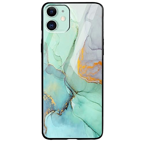 Image of COLORflow Back Cover Compatible with iPhone 11 | Green Marble | Shockproof TPU Bumper Cover with Camera Protection Back Cover Compatible with iPhone 11