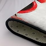 WHJWZY Carpet 80x58 in - Flannel Area Rug for Living Room, Office, and More Red Alarm Clock Pattern - Image 6