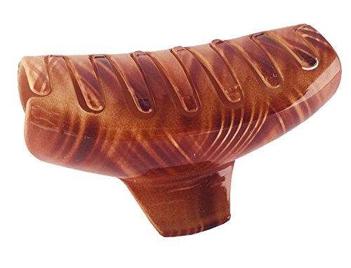 Parcelona-French-Fat-Captain-Beige-Wave-Medium-2-34-Covered-Spring-Celluloid-Jaw-Hair-Claw-Clip Parcelona French Elegant Beige Wave Medium 2 3/4" Covered Spring Celluloid Acetate Jaw Hair Claw Clip Non Slip Women Hair Accessories, Made in France