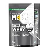 MuscleBlaze Biozyme Performance Whey Protein Powder, Unflavoured (1kg Refill Pack) | 25g Protein Per Scoop | Clinically Tested 50% Higher Protein Absorption