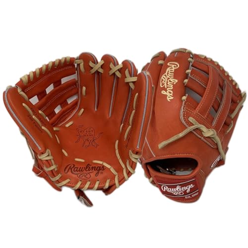 Rawlings | Heart of The Hide Baseball Glove | Red-Orange |Standard Fit Models | Sizes 11.5" - 12.75" | Multiple Styles (Red-Orange | H Web, 11.5" | Infield, Right Hand Throw)