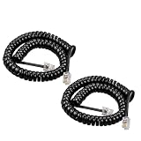 HAWAKA Cable telefónico, conector blanco enrollado cable de auriculares
