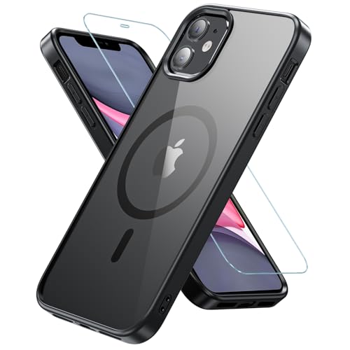 Coque de téléphone pour iPhone 11 magnétique et antichoc coloris noir mat