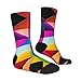 XZDWPY Odd shapes and colors Unisex Mid-Calf Socks 2 Black-2 Polyester Skin-Friendly Moisture-Wicking Fashionable Crew Socks