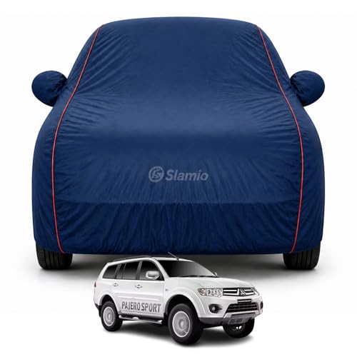 Image of Car Cover for Mitsubishi Pajero Sport | 100% Waterproof Heavy-Duty 3-Layer Car Body Cover | All-Weather Rain, UV, Sun & Dust Protection | Custom Fit | Mirror & Antenna Pockets | Navy Blue