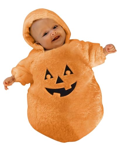 Fnkro Newborn Halloween Outfits Infant Baby Girl Boy Long Sleeve Jumpsuit Ghost Romper One Piece Halloween Onesie cover