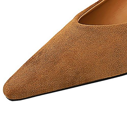 Niction Suede Flats for Women Trendy Pointed Toe Flat Shoes Cute Fall Mary Jane Ballet Flats Shoes Casual Comfortable Dressy Work Flat 20254