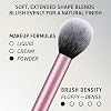 Set de brochas de maquillaje Real Techniques 6 piezas esenciales diarias, incluye 4 brochas y 2 esponjas de maquillaje para base, rubor, bronceador, contorno, sombra de ojos y polvo, set de regalo de viaje, libre de crueldad animal y vegano 6