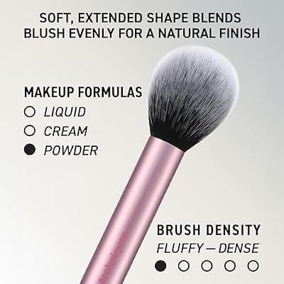 Real Techniques 6 Piece Everyday Essentials Makeup Brush Set, Includes 4 Brushes & 2 Makeup Sponges, For Foundation, Blush, Bronzer, Contour, Eyeshadow, Powder, Travel Gift Set, Cruelty-Free & Vegan