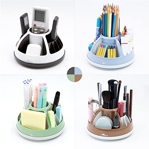 Myhomebody Pen Organizer For Desk, Office Supplies, Desktop Rotating, Compartments, Black Round #TOP6