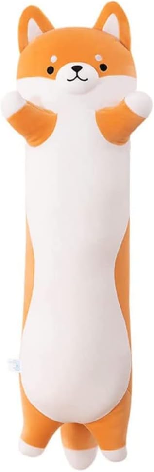 Shiba Inu Stuffed Animals Plush Pillow Toys, Shiba Inu Dog Plush Pillow Corgi Stuffed Animal Long Dog Plush Body Pillow for Girls and Boys Suitable for Bed Sofa Chair