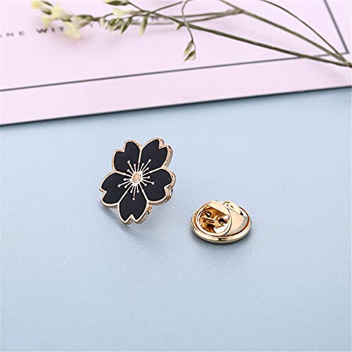 Image of 4pcs Cherry Blossom Brooch Pins Cute Flower Cherry Blossom Enamel Lapel Pin for Teen Girls Women Jewelry Gifts Friendship