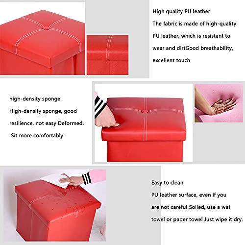 Boîte de rangement pliante avec siège rembourré confortable noir - 6
