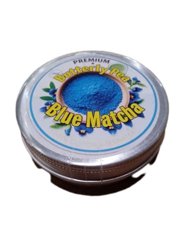Lata de 30 gr Polvo de Té de Mariposa Azul para Infusiones, Clitoria Ternatea. Matcha Azul