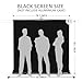 【Wider Style】 RAUBAY 78.7 x 82.7in Large Collapsible Black Backdrop Screen Portable Retractable Panel Photo Background with Stand for Video Conference, Photographic Studio, Streaming