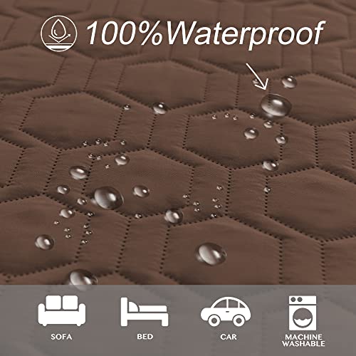 Tcksstex Waterproof & Anti-Slip Dog Bed Cover And Pet Blanket Sofa Pet Bed Mat ，Car Incontinence Mattress Protectors Furniture Couch Cover For Most Cats Dogs, Pets<30X70-Chocolate> #TOP1