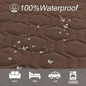   Waterproof-and-Anti-Slip-Dog-Bed-Cover-and-Pet-Blanket-Sofa-Pet-Bed-Mat-car-Incontinence-Mattress-Protectors-Furniture-Couch-Cover-for-Most-Cats-Dogs-Pets82x102-Chocolate