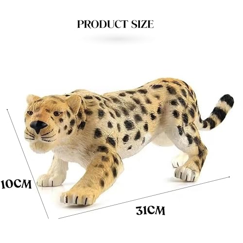 Image of Realistic Leopard Jungle Animal Toy for kids | 1PCs Attractive Cheetah Forest Wildlife Animals Toys Action Figure Set for Boys and Girls Birthday Gift, School Project Decor & Educational Items