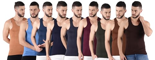 Image of Dollar Lehar Men Combed Cotton Round Neck Vest -Colour May Vary