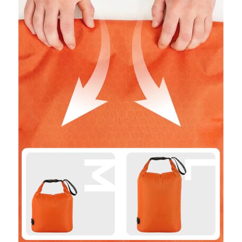 de rangement à compression enroulable avec évent de libération d ' air et coque résistante à l ' eau pour emballer des vêtements, des serviettes et des équipements souples, économiseur d ' espace – vue 6