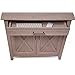 Bush Furniture Key West Secretary Desk with Keyboard Tray and Storage Cabinet in Washed Gray