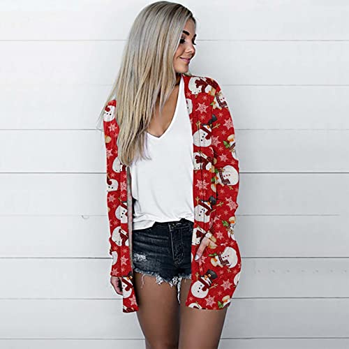 ZYXTIM Womens Flannel Buffalo Print Shirts Open Front Lightweight Cardigan Long Sleeve Plaid Thin Coats Jackets Outerwear3