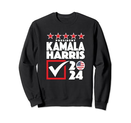 Kamala Harris For President 2024 Democrat Party USA Flag Sudadera
