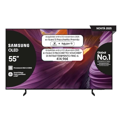 SAMSUNG Smart TV 55'' QE55S85FAEXZT OLED 4K, NQ4 AI Gen2