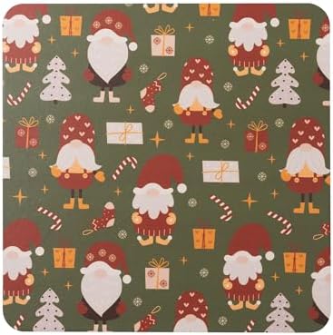 Christmas Mouse Pad – Travel Mousepad with Non-Slip PU Base, Slim Portable Computer Mouse Pad for Home Office & Gaming, Lightweight Holiday Desk Mat, Festive Santa Claus Mouse Mat, 8.66” x 8.66” image 5