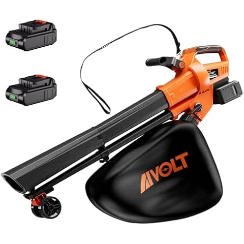 AIVOLT Cordless Leaf Blower Vacuum Mulcher with 40L Bag, 3 in 1 Battery Powered Leaf Blower 40V, 160MPH Air Speed, 4 Speed Modes, with Shoulder Strap, Suitable for Lawn Care, Yard Cleaning Cover