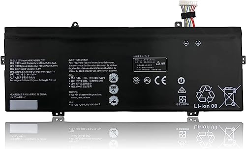 HB4593R1ECW Laptop Battery Compatible for Huawei Matebook X Pro i7 Mach-W29 2019 MACH-W19B MACH-W29C KPL-W00 KLV-W19 VLT-W60/50 MagicBook i5 8250U i7 8550U R5 2500U Series(7.6V 56.3Wh)