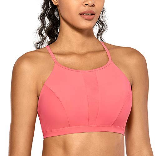 CRZ YOGA Mujer Cuello Alto Bikini Natacion Trajes de Baño Bañador Deportivo Mujer Tinte de Cereza 42