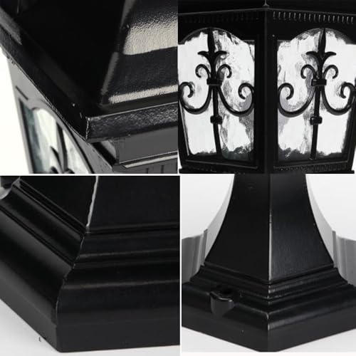 Lampe pilier extérieure de villa en style fleur d'épée rétro