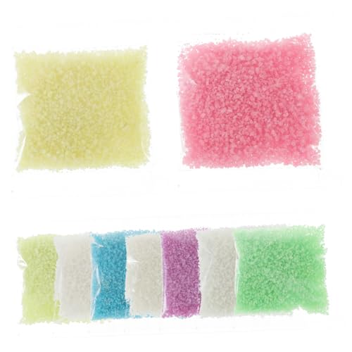 ABOOFAN Wishing Bottle Luminous Sand 9pcs Glow in The Dark Fluorescent Particles Diy Aquarium Decor Craft Glow Dark Sand for Home Decoration