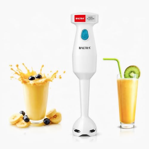 Image of BALTRA Hand Blender Electric | Powerful 250W Motor with Rust Free | Easy single trigger operation | Specially designed blades | Madhani | Kitchen Using Electric Blender