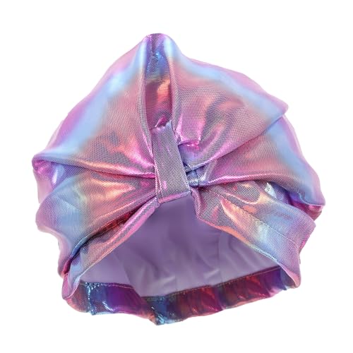 Bonnet de bain femme élastique pour piscine étanche cheveux longs