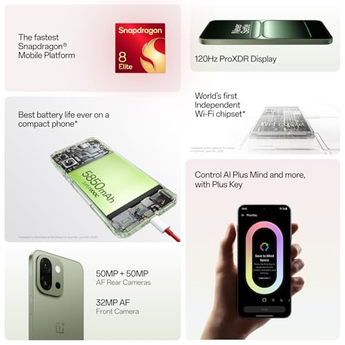 Image of OnePlus 13s | Snapdragon 8 Elite | Smarter with OnePlus AI | Lifetime Display Warranty | 12GB+256GB | Green Silk