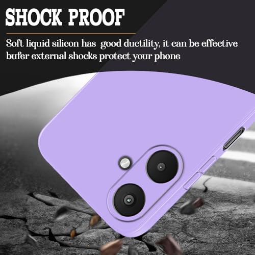 Image of Back Cover for Mi Redmi 13C 5G / Poco M6 5G | Full Camera Protection | Premium Liquid Silicon Case | Flexible Bumper Case for Mi Redmi 13C 5G / Poco M6 5G (Purple)