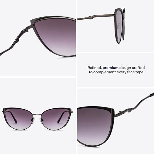 Image of Vincent Chase By Lenskart | Full Rim Cateye | Fashion Essentials | Branded and Stylish Sunglasses | 100% Uv Protected | Women | Large | Vc S15795