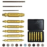 Facile à utiliser grâce au système de perçage et d'extraction : pour une extraction optimale, percez d'abord un logement dans la vis endommagée à l'aide de l'un des 3 forets hélicoïdaux. Insérez ensuite l'extracteur approprié et tournez dans le sens antihoraire jusqu'à ce que la vis soit complètement extraite. Cette méthode facilite l'extraction des vis, même profondément enfoncées, et rend ce kit idéal pour les bricoleurs, les professionnels et les ateliers.