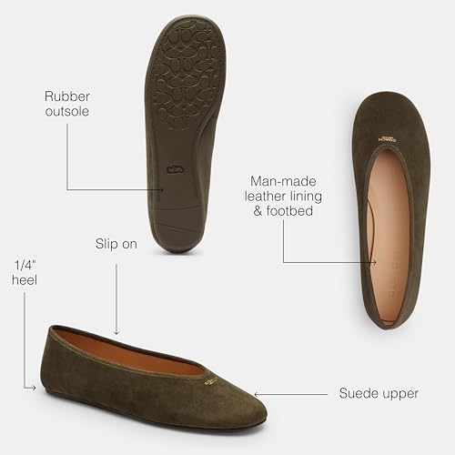 Coach Women's Houston Ballet Flat in Suede3