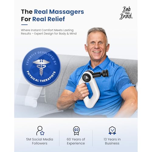 Image of BOB AND BRAD D6 Pro Plus Massage Gun with Heat, 16mm Deep Tissue Percussion, FSA Eligible Professional Muscle Gun for Athletes, HSA Massager with 85lbs Stall Force for Back Pain Relief