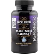 Bucklebury Magnesium Glycinate with L-Theanine Capsules Support Sleep, Bone, and Muscle - 90 Vega...