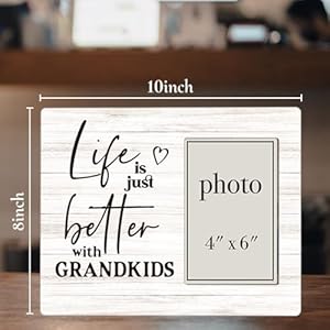 Life is Just Better with Grandkids Wood Picture Frame, Grandparents Day Gifts, Grandparents Picture Frames, Grandkids Photo Frame, Grandparents Gifts, 4 x 6 Inch Photo Life is Just Better with Grandkids Wood Picture Frame Grandparents Day Gifts Grandparents Picture Frames Grandkids Photo Frame Grandparents Gifts 4 x 6 Inch Photo