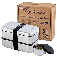 Modaniam Leak Proof Stainless Steel Bento Box, Stainless Steel