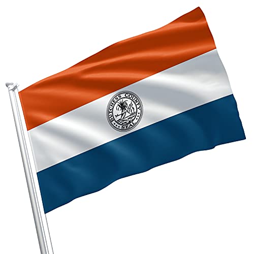 Dutchess County New York 3x5 feet Flag Banner - Part of Hudson Valley Region, Known for Nature, Hiking, Art, and Culture - Vanderbilt Mansion, FDR National Historic Site - Public Health and Safety