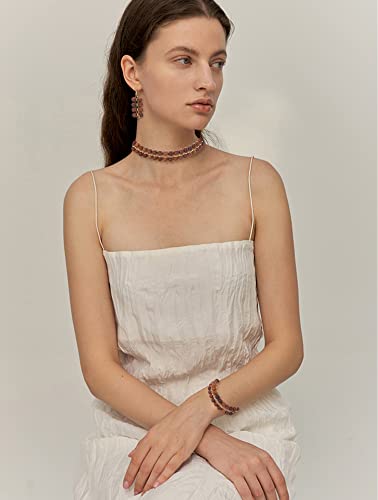 Firstmeet Beads Layer Statement Necklace Choker Bracelet Earrings Vintage Jewelry Set for Women2
