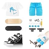 ACFELLE Fingerboards for Kids Mini Finger Toys Set Finger Skateboard Set ,Finger Pant Finger Clothes