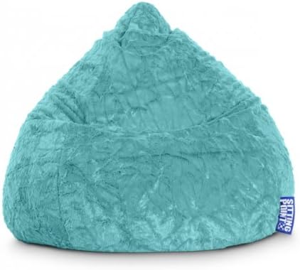 Gouchee Home Fluffy Collection Contemporary Oversized Faux Fur Upholstered Design Bean Bag Chair, Turquoise Jaxx Juniper Outdoor Bean Bag Patio Chair, Navy Stripes FDP SoftScape Dew Drop Bean Bag Chair with Supportive High-Back Design, for Kids, Teens and Adults, Alternative Seating for Dorms, Schools, Libraries, Daycares or Home - Contemporary Bean Bag Chairs by Brown Sales - Giant Adult Sized Baseball Style Vinyl Bean Bag Chairs Perfect for Gaming and Dorm Rooms {Blue} Majestic Home Goods Classic Bean Bag Chair - Chevron Giant Classic Bean Bags for Small Adults and Kids (28 x 28 x 22 Inches) (Black)